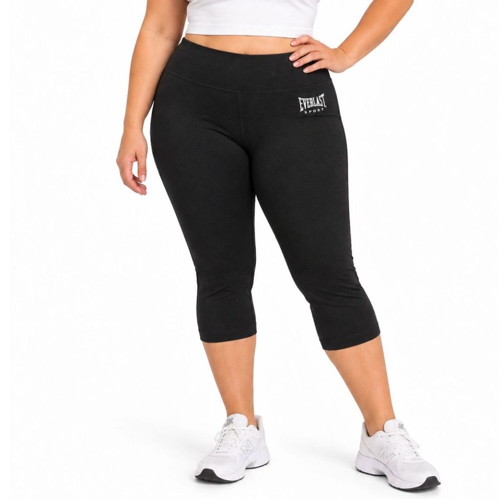 Everlast Sport Women’s Black Wide Waistband Capri Leggings | Small